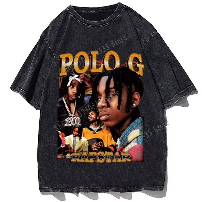 Rapper POLO G Graphic Tshirt Hip Hop T-shirts Summer Men Casual T Shirt Streetwear Tops Unisex Harajuku Oversized Cotton Tees