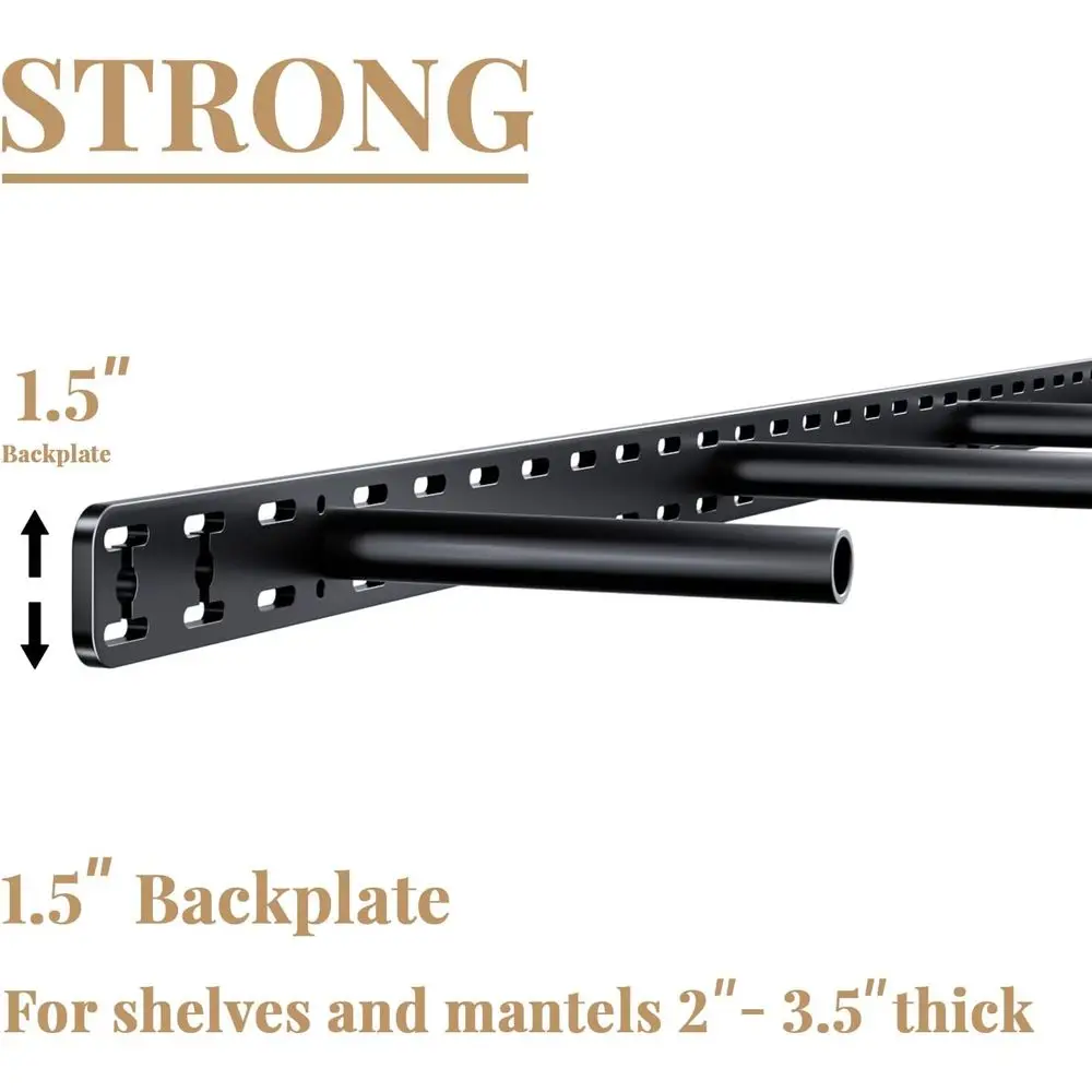 2-Pack Heavy Duty Invisible Wall Brackets for Floating Shelves, 34x8x1.5 with Mounting Jig & Tools