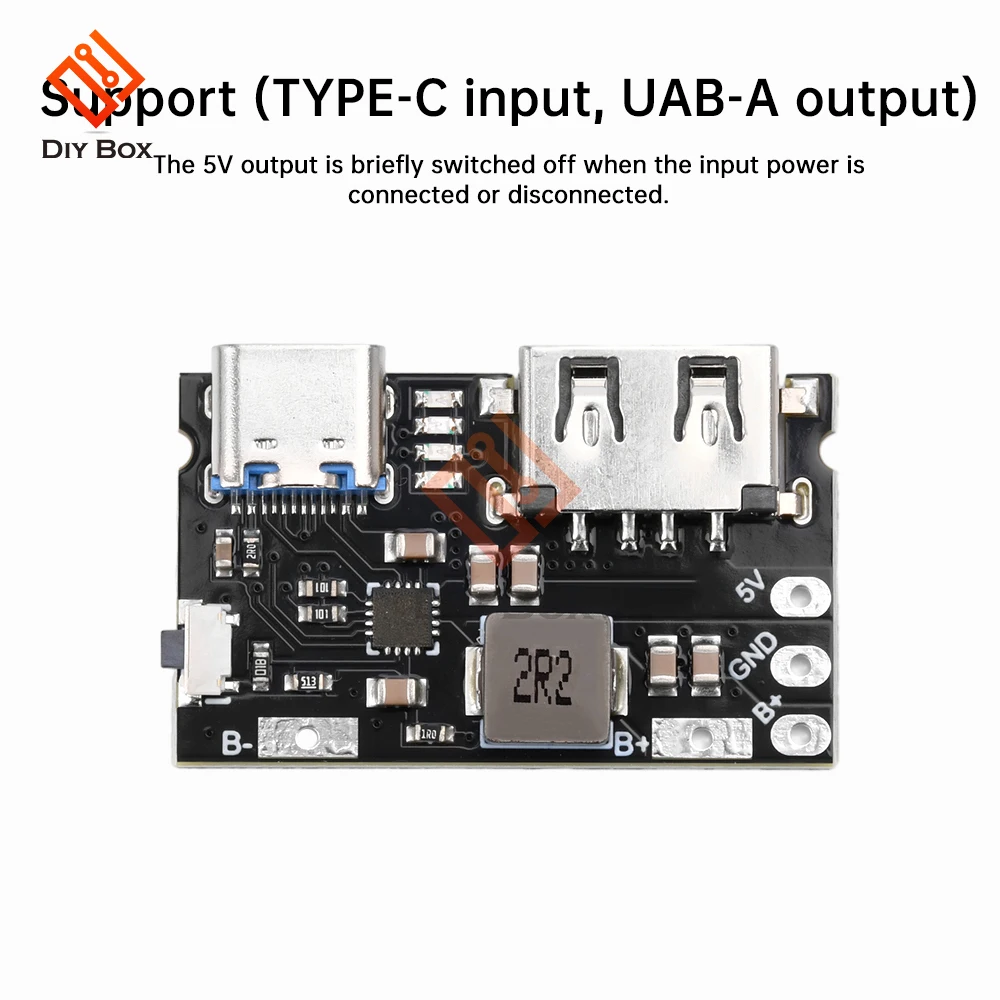 TYPE C + USB 5V 2.4A Charger Discharger Module Single Lithium Battery Charger Board 5V Supports Charging And Discharging