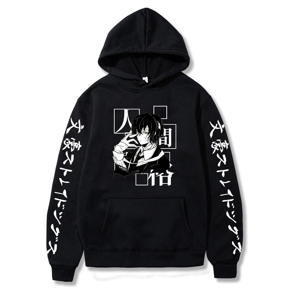 

2026 Bungo Stray Dogs Anime Hoodie Unisex Long Sleeve Sweatshirt Women Men's Hoodie Harajuku Streetwear 90s Manga Dazai Osamu