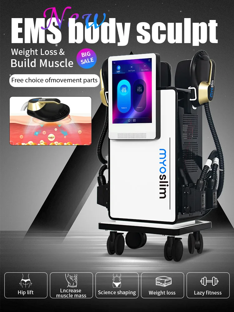 

EMS myoslim NEO RF Weight Lose Electromagnetic Body Muscle Stimulate Fat Removal Slimming Body Shaping Machine 6500W