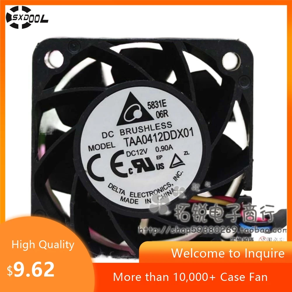 For Delta TAA0412DDX01 40x40x20mm 12V 0.9A Dual Ball PWM High-Speed RC Motor Fan