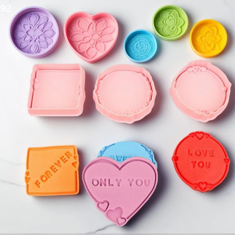

1/4Pcs 3D Valentine's Day Wedding Cookie Cutters Biscuit Mold Cookie Mould Stamp Party Decor Baking Tools