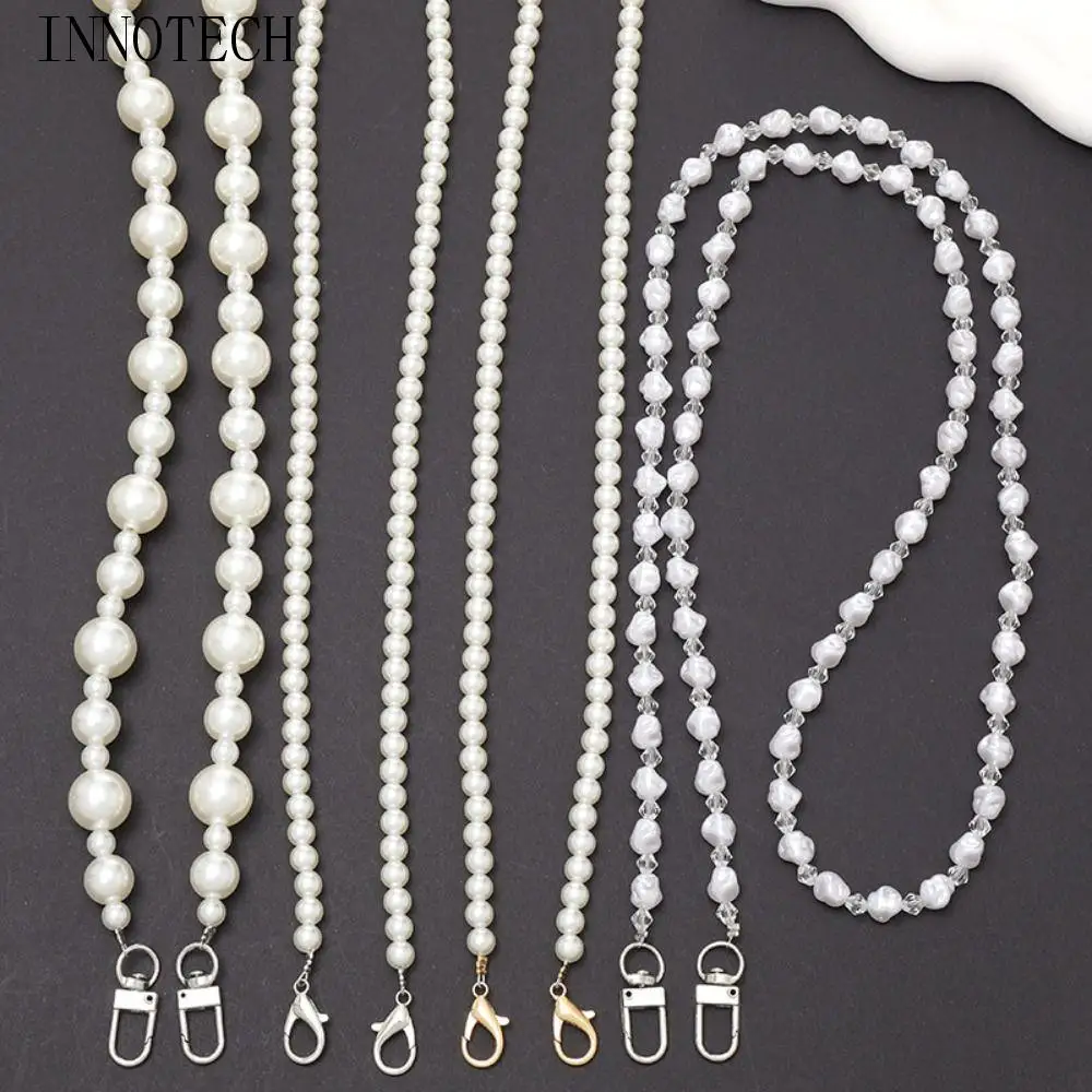 

Single Shoulder Chain Pearl Crossbody Mobile Phone Chain Gold/silver Buckle Beading Universal Long-style Key Chain Pendant