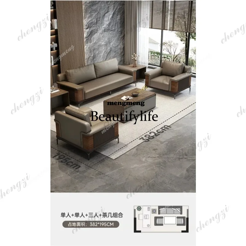 d5556 President Coffee Office Sofas Table Combination Chair Person Office Sofas Guest Reception Office Furniture Ambony
