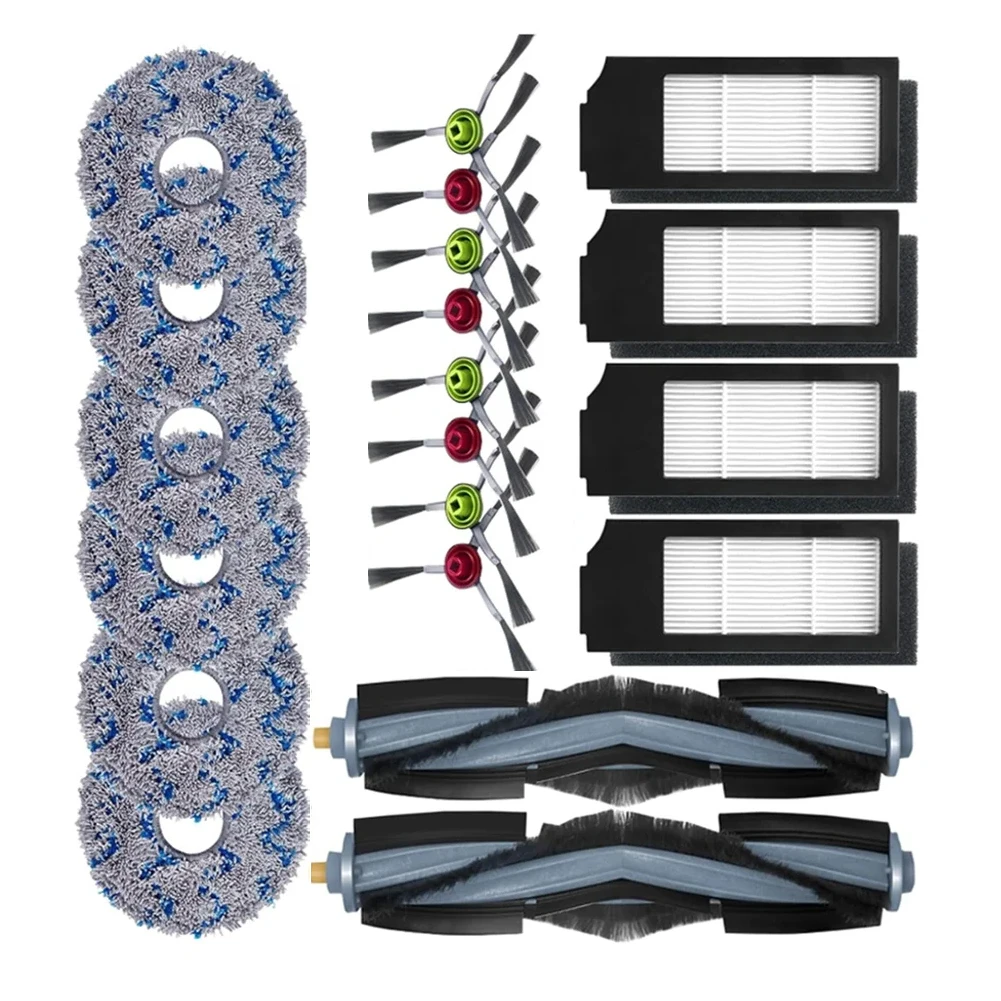 

16pcs/set For-ECOVACS For-DEEBOT X1 For-OMNI ForT10 X1 For Turbo Robot Vacuum Cleaner Accessories Main Side Brush Mop For Pads