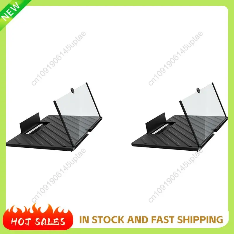 

N88R 2Pcs 20 Inch Screen Magnifier 3D HD Phone Magnification Projector Screen Magnification Black