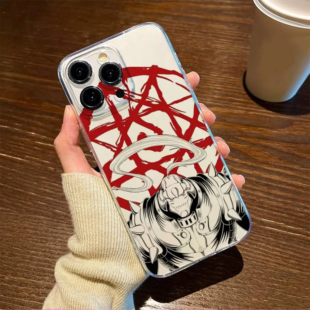 1pc F-Fullmetal AlchemistS Phone Case Transparent For IPhone 17 16 15 14 13 12 11 PRO MAX PLUS Mini Soft Skin-friendly Cover