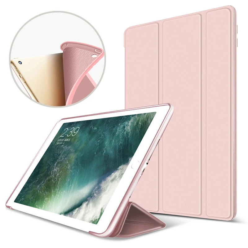 Case For iPad Pro 11 12 9 2020 10.5 9.7 2017 PU Leather Smart Cover For iPad mini 5 Air 3 10.2 2019 Silicone Honeycomb Back Case