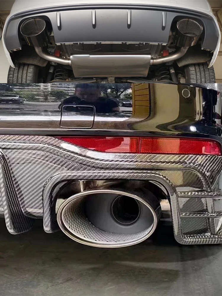 For Audi Oval Exhaust Tip A3 A4 A5 A6 A7 Upgrade To RS3 RS4 RS5 RS6 RS7 Look Tailpipe Nozzle Exhaust System Muffler Tip - afbeelding 2
