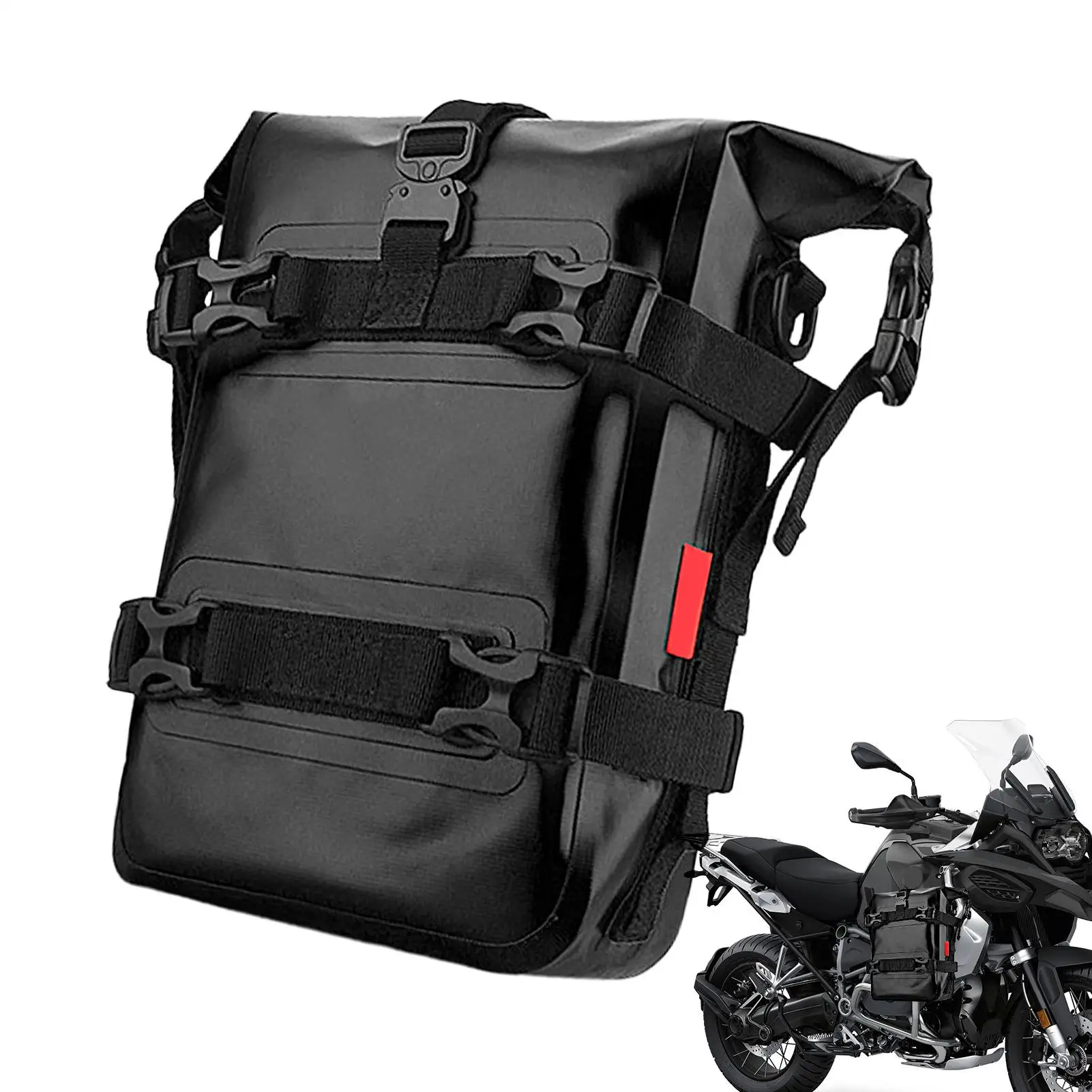 

Motorcycle Bumpers Bag Waterproof 8L Motorcycle Side Frame Bag Motorcycle Crash Bar Bag Universal Tools Storage Bag