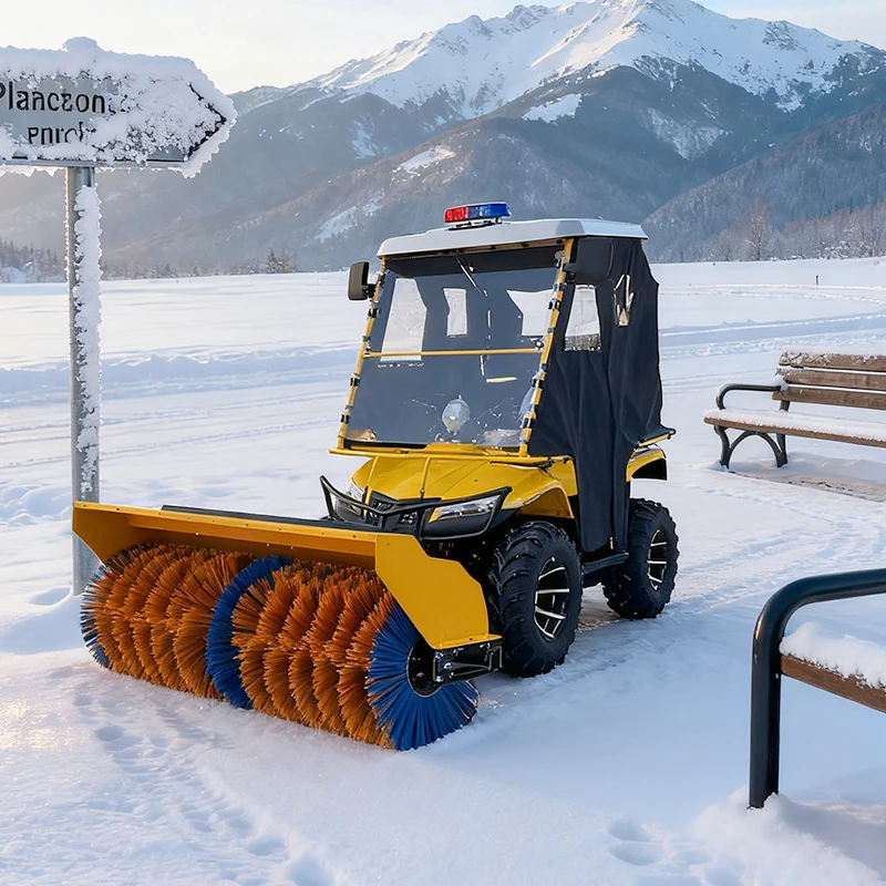 مصنع توريد مكنسة ركوب متعددة الوظائف بالجملة مجرفة القيادة الشتاء منفاخ الثلج تسليم سريع ركوب على Snowplow #2