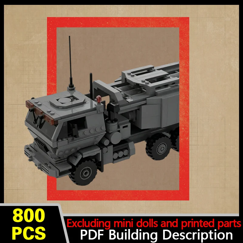 M142 Rocket Artillery Model MOC Building Bricks War Equipment Modular Technology Gifts Holiday Assemble Children Toys Suit