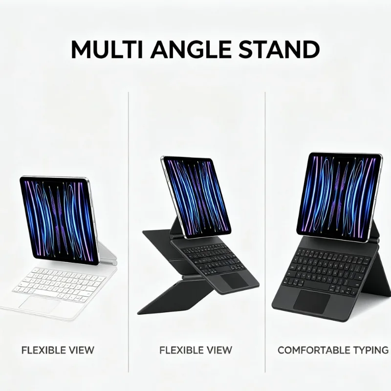 Backlit Keyboard Smart Case Magic Keyboard Style Sleep Wake Function For iPad Pro 11 M5 2025 Compatible iPad Air 11 M4