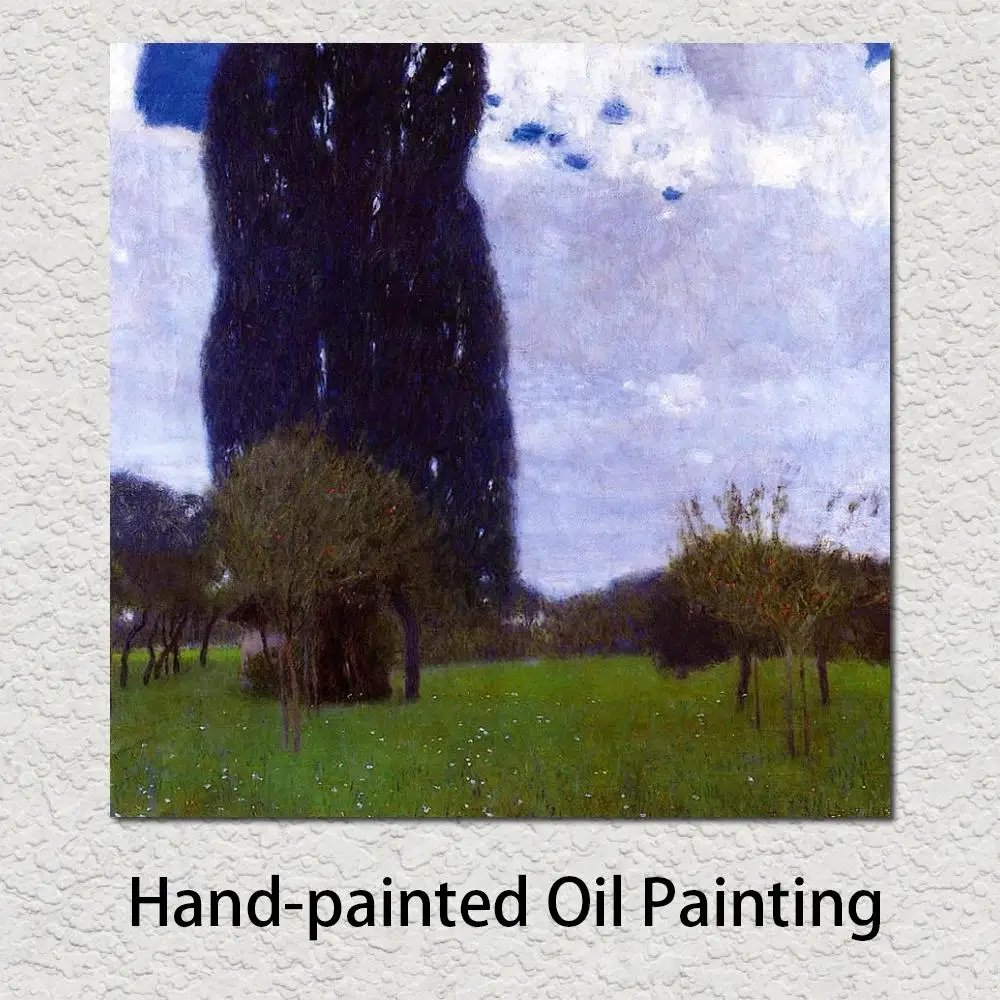 

Landscapes Canvas Art The Tall Poplar Trees Gustav Klimt Oil Painting Reproduction Handmade Impressionist Artwork High Quality