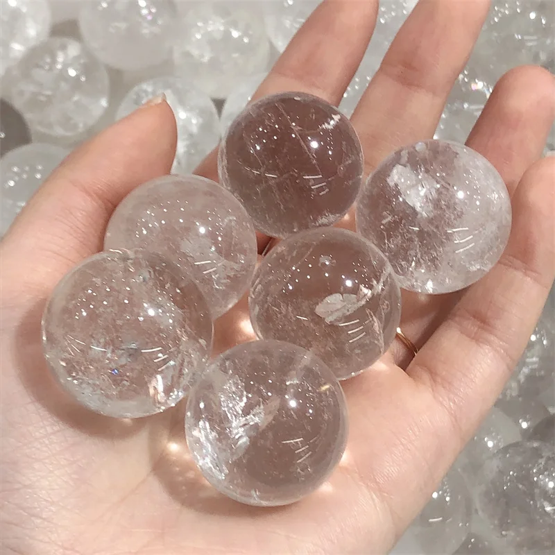 

Natural Clear Quartz Sphere, Healing Crystal Stone, Room Decor, Energy Halloween Decoration, Witchcraft Gift, 26mm, 500g