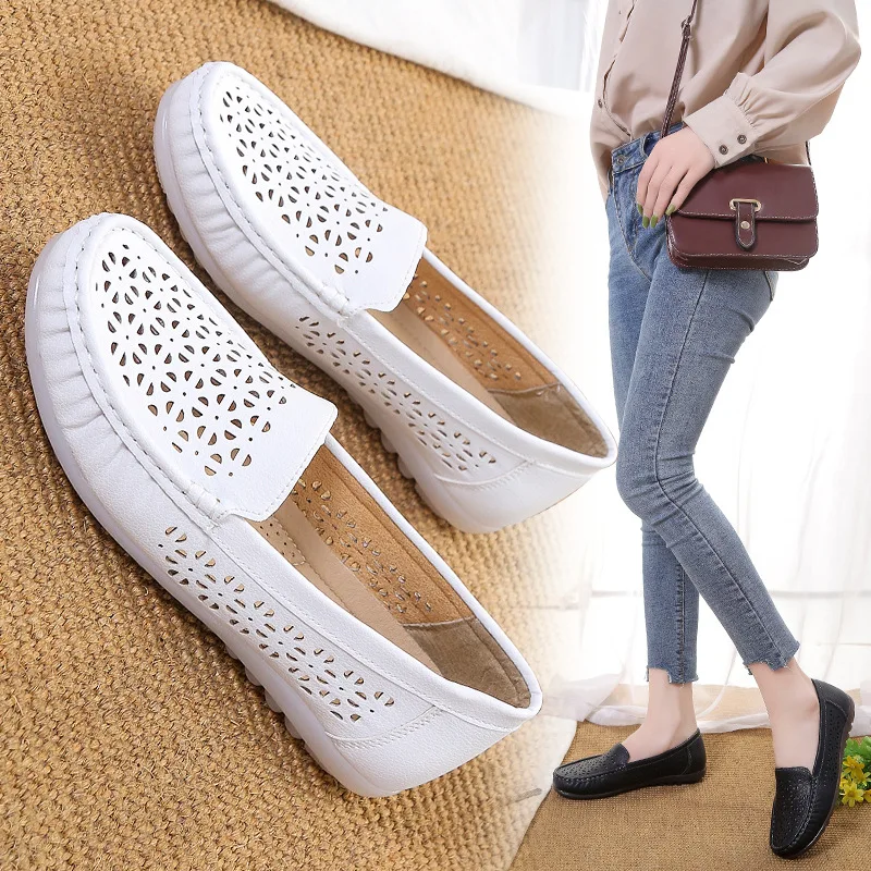 2024 nuove scarpe basse mocassini moda donna sneakers traspiranti scarpe da donna slip-on comode scarpe da donna con fondo morbido