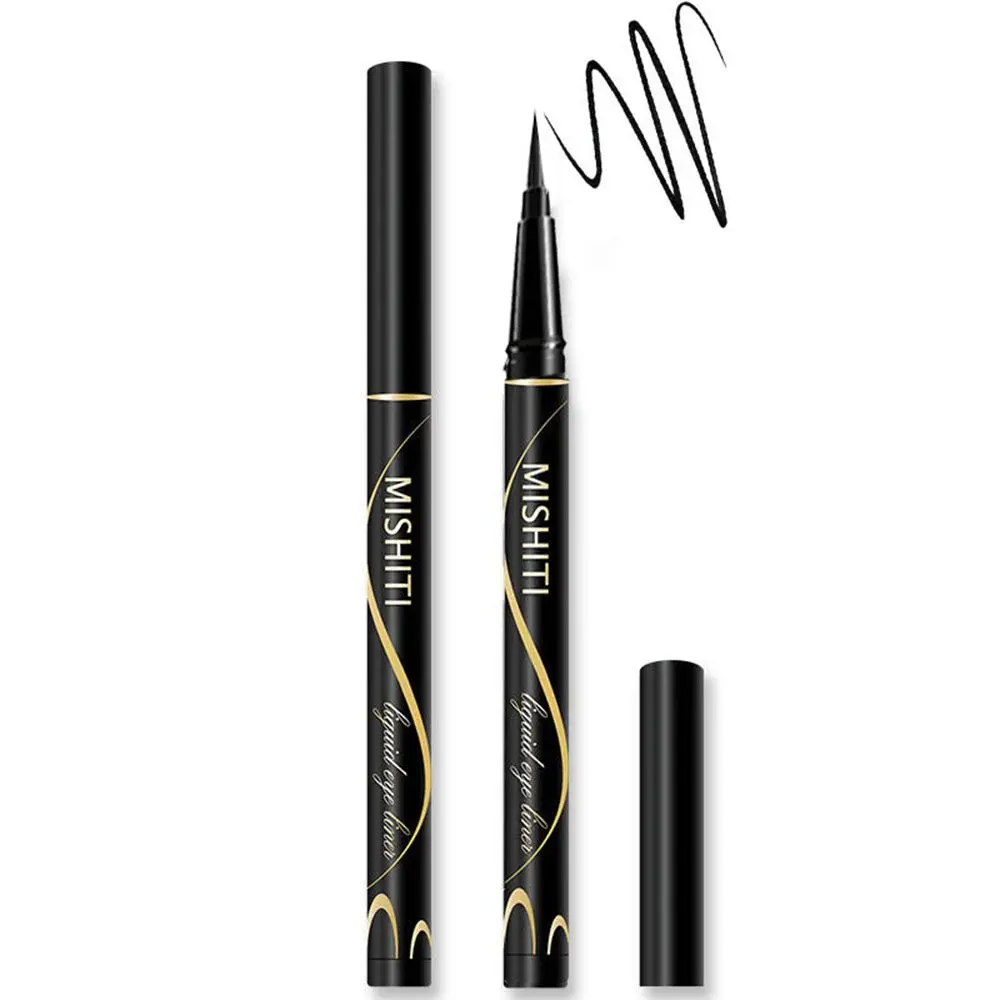Sneldrogende zwarte cosmetische hulpmiddelen Langdurige oogmake-up Eyeliner Vloeibaar potlood Eyeliner Pen Pigment oogschaduw