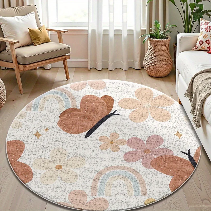 Vintage Cute Nature Graphic Floor Carpet Durable Entrance Rug For Coffee Shop Office Supermarket Store Display