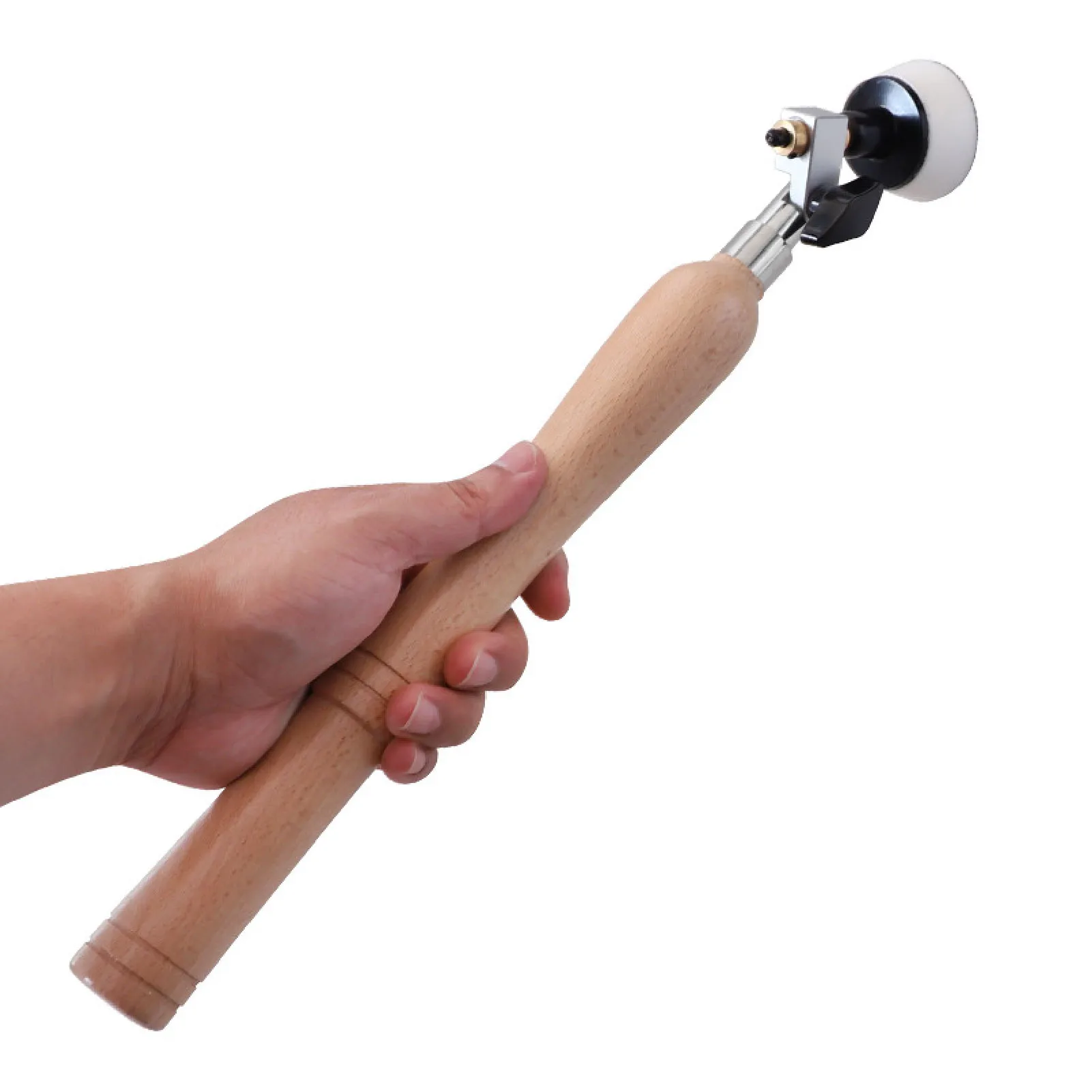 ハンドヘルドボウルサンダーキット-木製ハンドルボウルサンダーキット-1インチ2インチパッド付き-50枚サンディングディスク