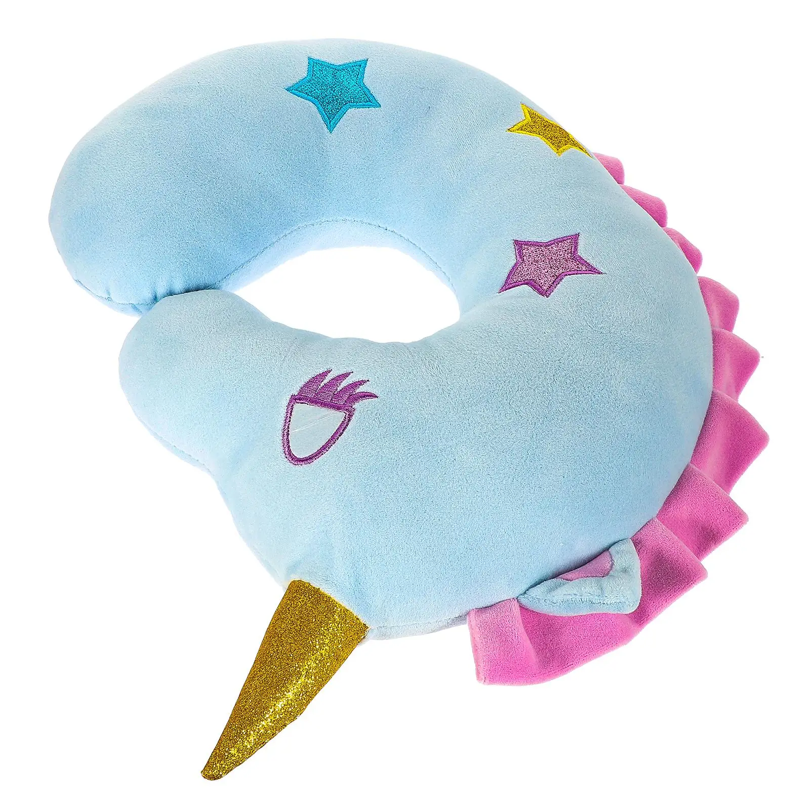 

Cartoon Unicorn Pillow Cartoon Neck Pillow U-shaped Blue Color Neck Support Infant Bedding Comfortable Soft Material