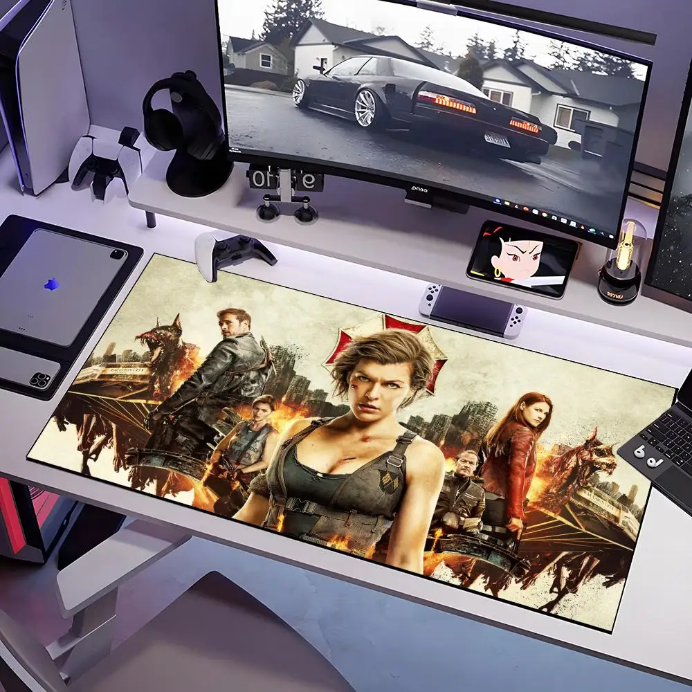 ホットムービーズ レジデント・イビルズ マウスパッド 大型 滑り止めゴム製 ゲーミングマウスパッド 耐久性のあるデスクパッド 厚い縁取り オフィスに最適