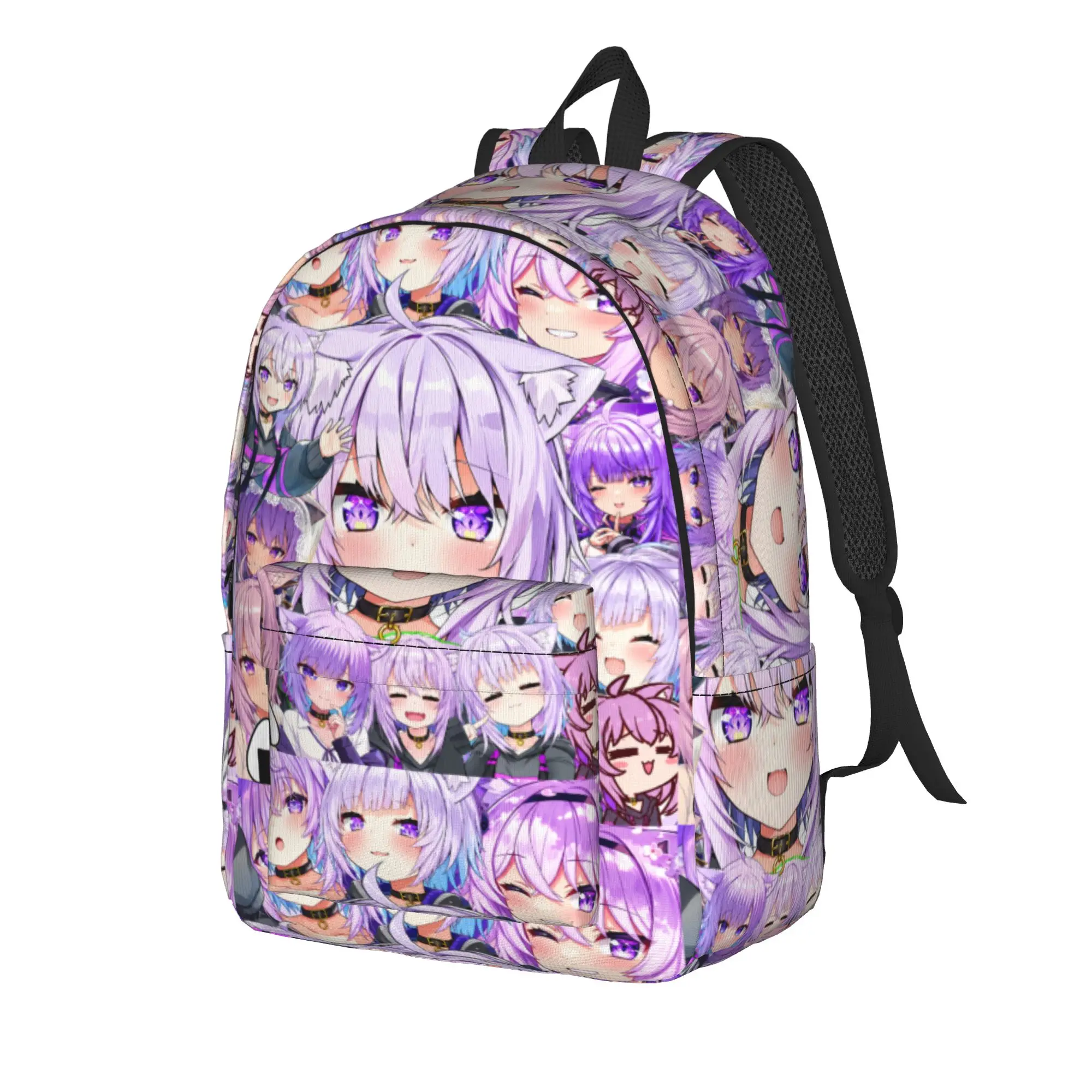 Hololive Gamers Nekomata Okayu Group Backpack  Outdoor Backpacks Women Men Designer Print School Bags Novelty Rucksack