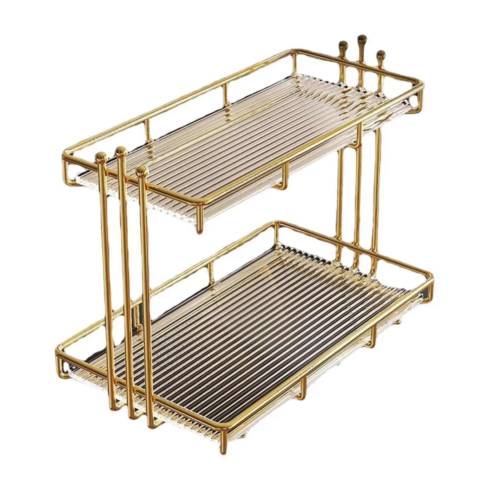 Gold Makeup Organiser Storage Cosmetic Jewellery Desk Girls Display Holder