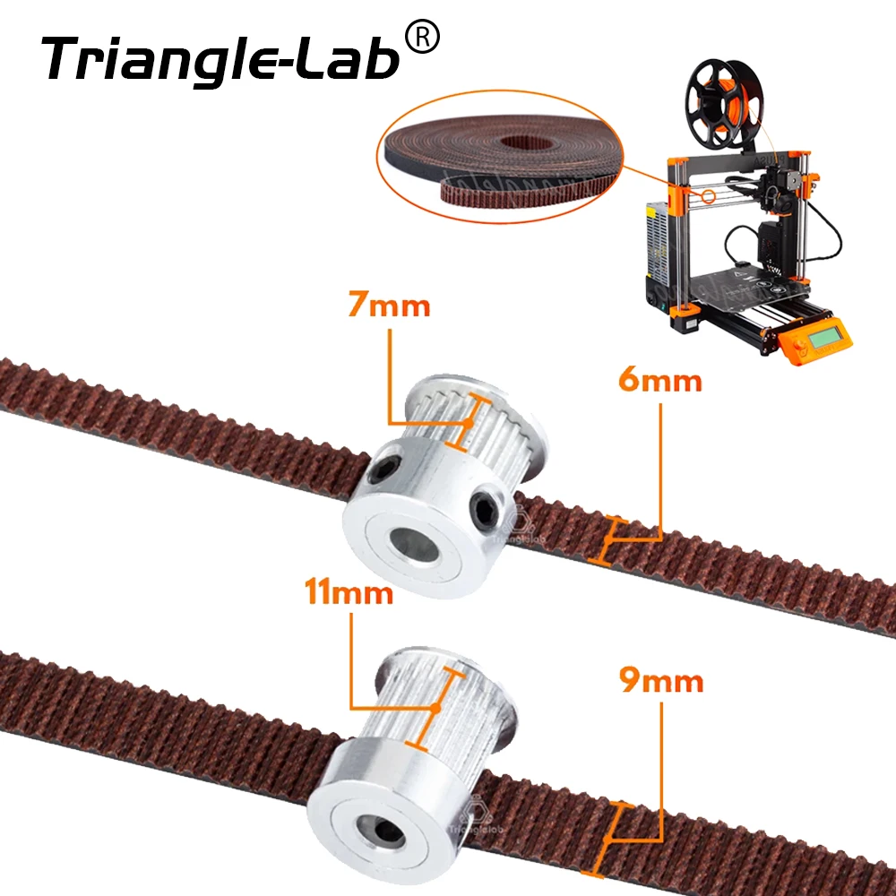 Trianglelab Gates 2GT belt synchronous belt Timing belt Width 6mm 9mm length 2m 4m 6m wear GT2 resistant for Ender3 cr10 Anet