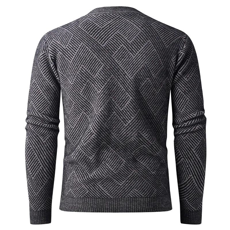 おしゃれなニットのハーフハイカラーミンク風セーター メンズ 大きいサイズ 若者向け カジュアルウェア ポリエステル混紡 春秋