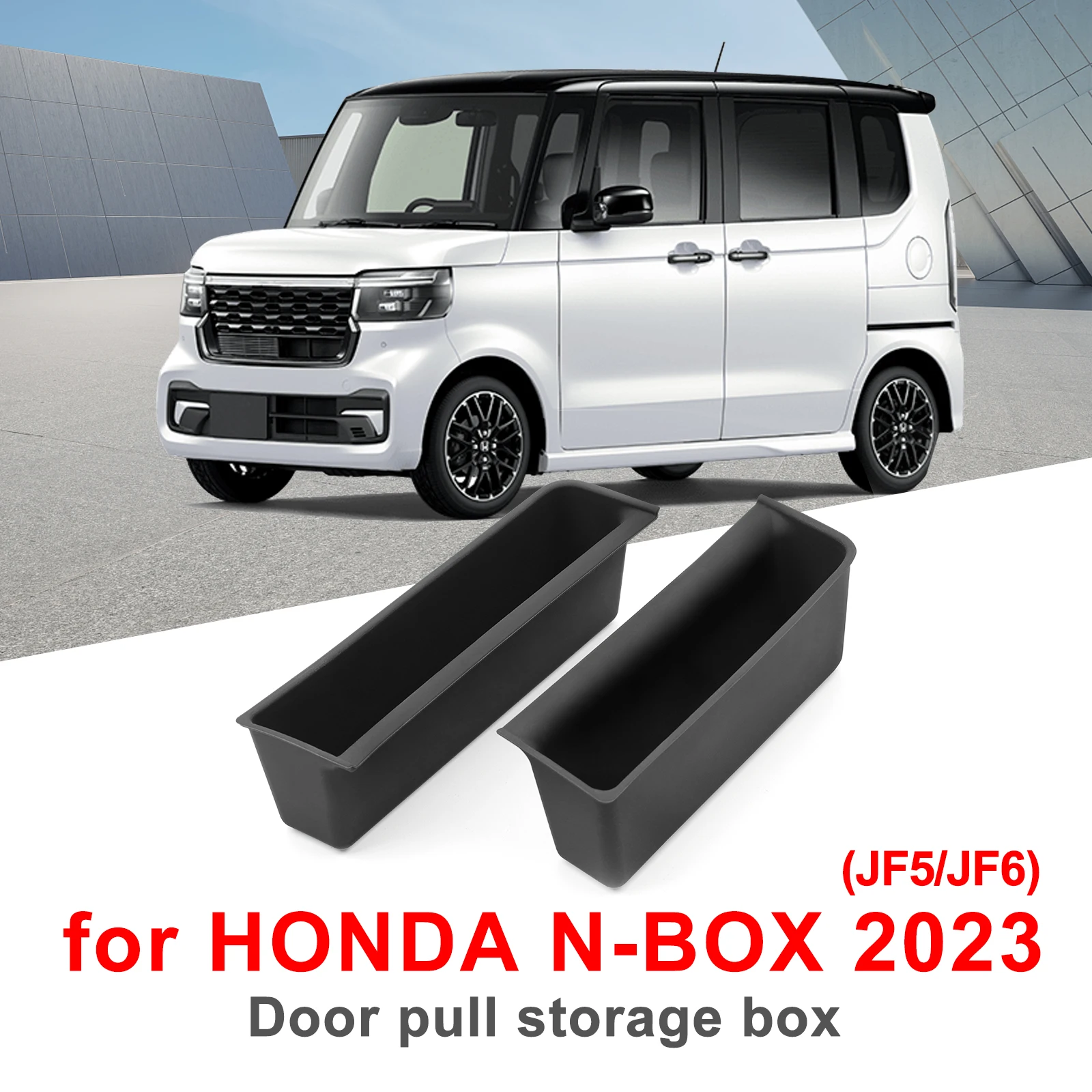 for Honda N-BOX JF5 JF6 Door Handle Storage Box Accessories Car Side Door Holder Tray Organizer