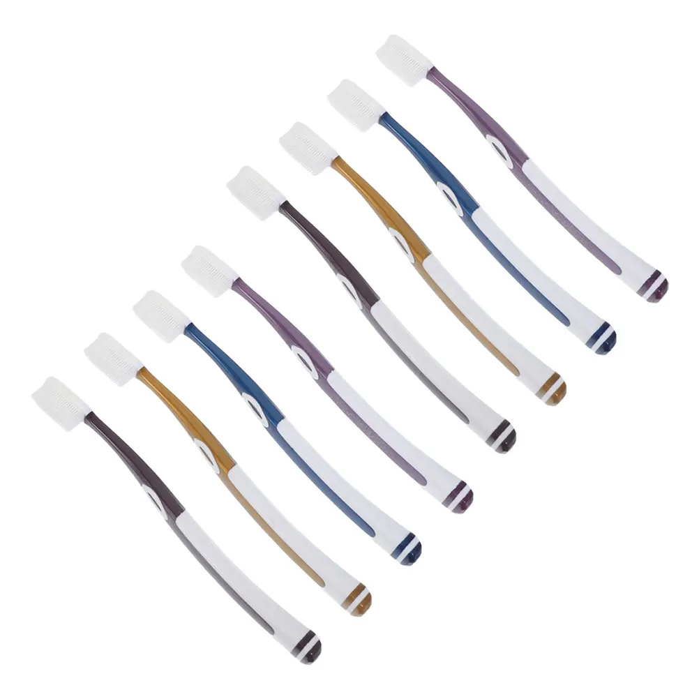 

8Pcs Adult Toothbrush Silicone Soft Bristle Replacement Heads Sensitive Teeth Gum Care Travel Friendly Set