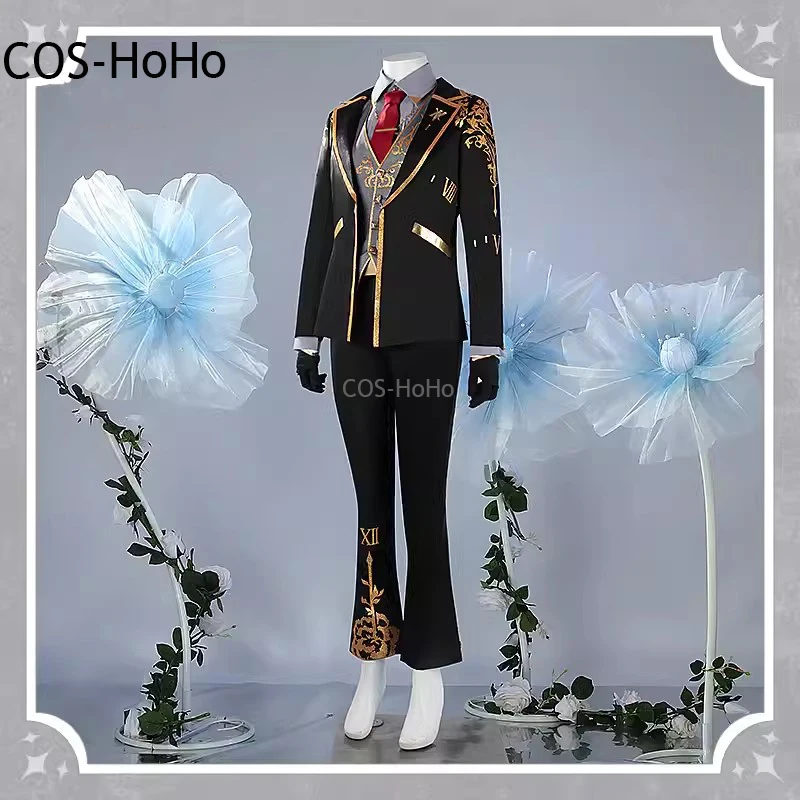 COS-HoHo Vtuber Nijisanji Kuzuha ChroNoiR 5th Anniversary Game Suit Handsome Cosplay Costume Halloween Party Role Play Outfit