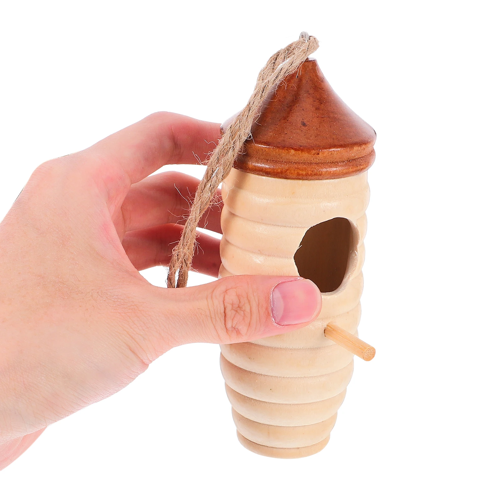 

Hummingbird House Wood Birdhouse for Garden Decoration Nesting Home Office Balcony Porch Tree Trunk Outdoor Indoor Pet