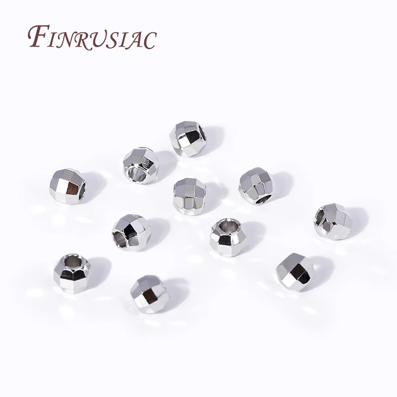 2,5/3/4/5 mm 18 Karat vergoldete, glänzende, facettierte runde Kugelperlen, Metall-Abstandsperlen, Armbänder, Trennperlen für die Schmuckherstellung – Detail 18