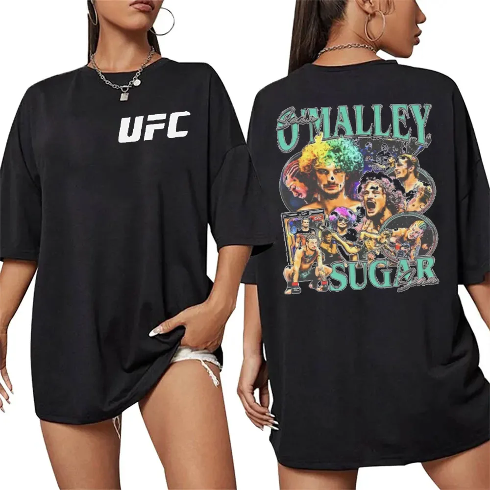 2026 Summer UFC Suga Sean O'Malley Fighting Graphic T-shirt Women Sports Cotton Short Sleeve Loose Leisure Fitness Shirt Unisex