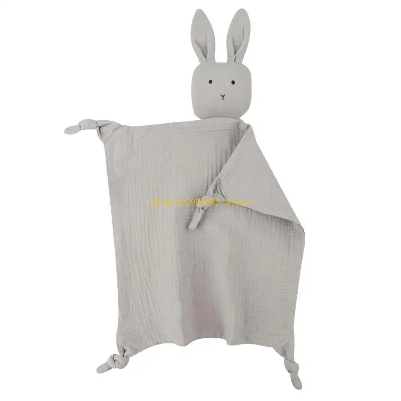 

Soft Cotton Baby Bib Stuffed Rabbit for Doll Newborn Appease Towel Security Blan J0MF