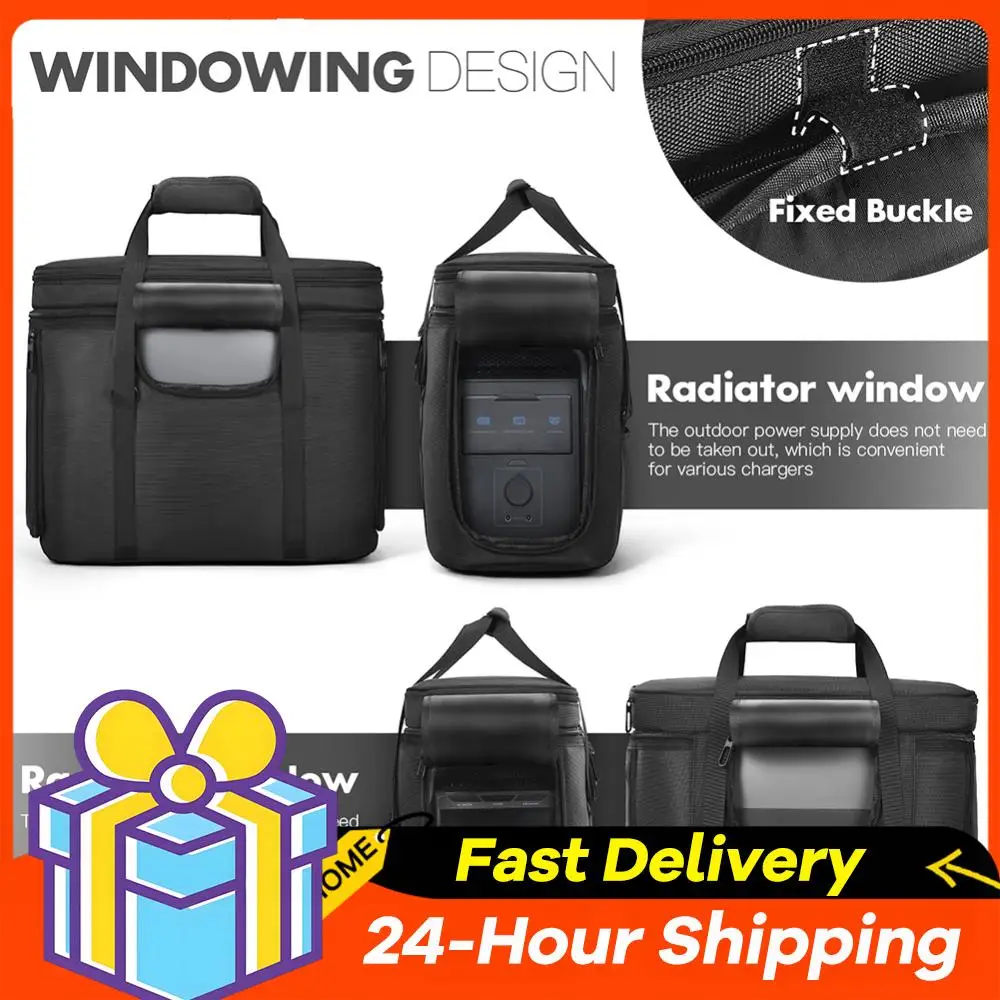 Dust Travel Storage Bag with Shoulder Strap & Handle for Ecoflow Delta 3 Plus/Solar Generator Delta 2 Portable Power Station Bag