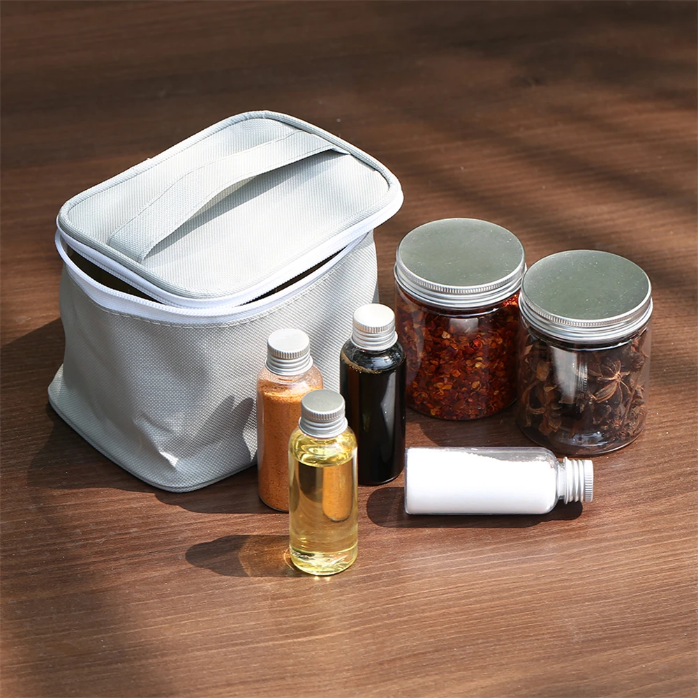 Camping Seasoning Jar Portable Outdoor Kitchen Barbecue Cruets Spice Set Seasoning Can Bottles Set Camping Supplies