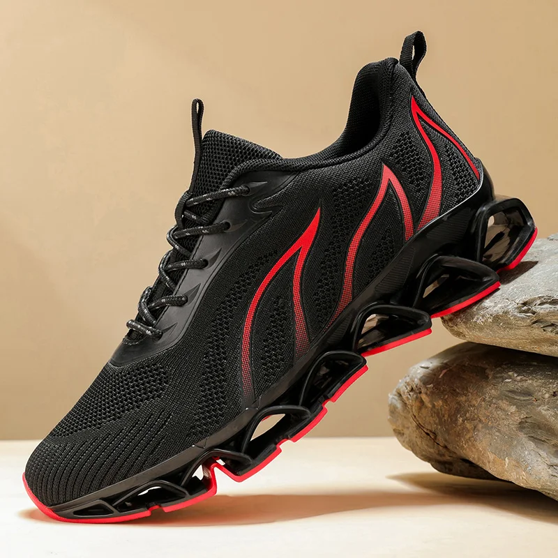 

Men's absorb shock Race Running Shoes Four Seasons Mesh Breathable Light casual Sports Shoes Student Outdoor Speed Running Shoes