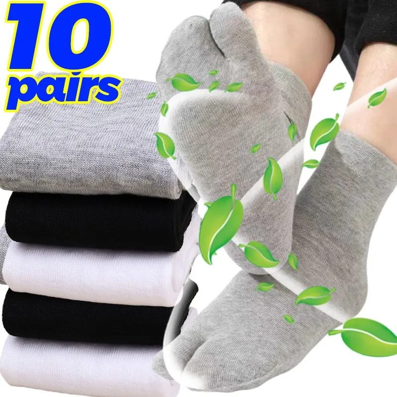 

1/10pairs Tabi Toe Socks for Flip Flop Sandal Split Summer Japanese Style for Women Men Breathable Mid Tube Socks Tabi Toe Sock