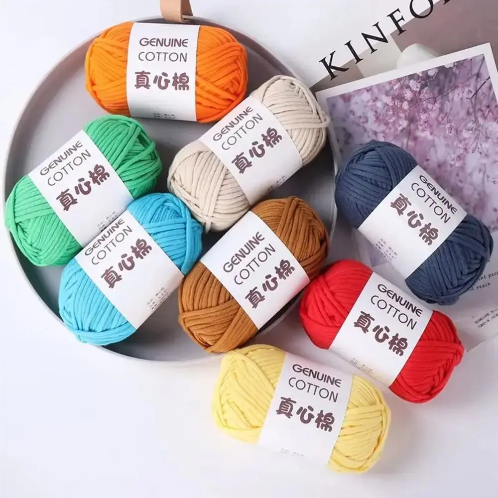 50g Cotton Yarn Beginner Crochet Yarn Easy To Use Cotton Yarn for Hand Knitting Weaving DIY Scarves Blankets Hat Clothes