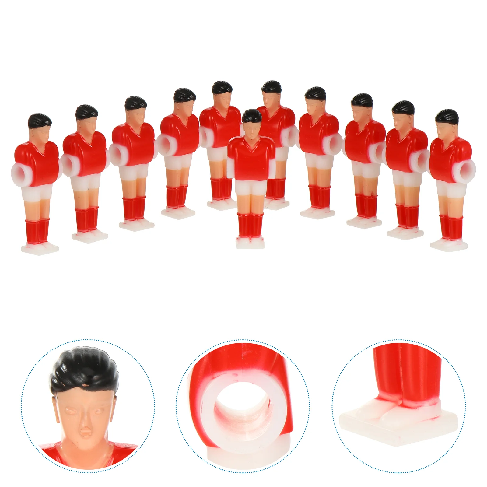 

11 Pcs High Machine Player Tabletop Soccer Players Plastic Foosball Accessories