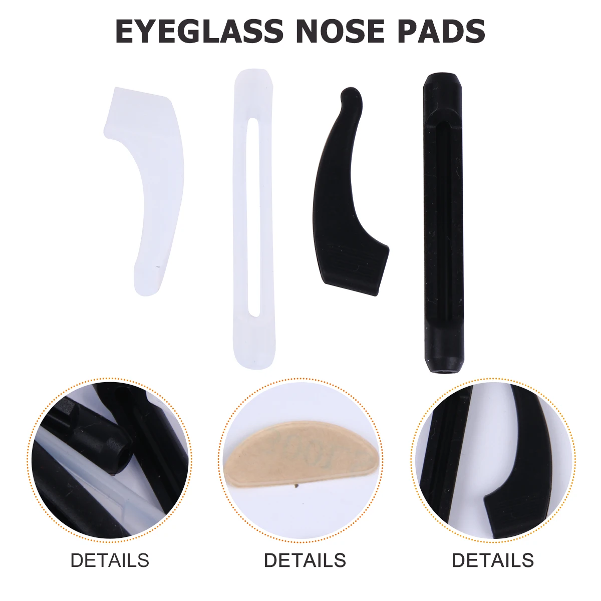 

Kit Non Slip Nose Pads Eyeglass Nose Pads Glasses Retainers Silica Gel Eyeglass Repair Grips Home Outdoor Gifts
