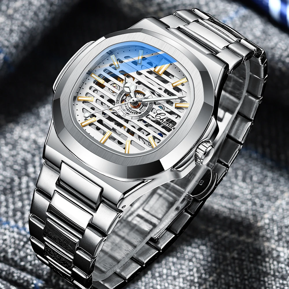 

CHENXI New 2023 Men Mechanical Watch Top Brand Luxury Full Steel Automatic Watch Sport Waterproof Watch Men Relogio Masculino