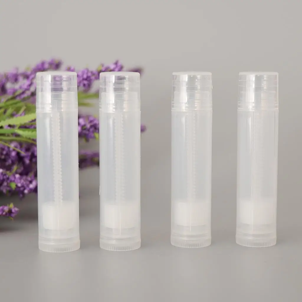 빈 립밤 튜브 투명 플라스틱 화장품 병, 수제 립글로스 튜브 및 DIY 립스틱 몰드용 11.1mm
