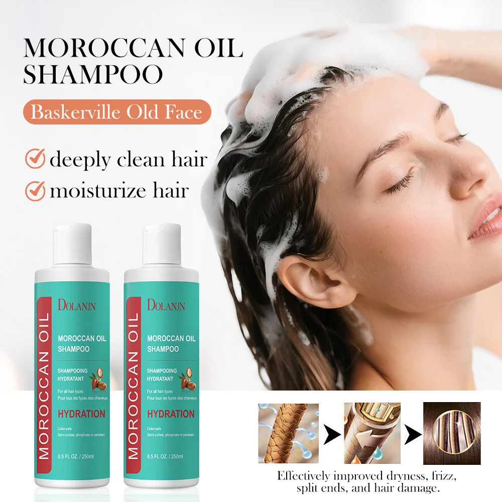 Moroccan Nut Oil Shampoo, cleanses hair, controls scalp oil, softens nourishes hair, fluffy natural, suitable for both men women