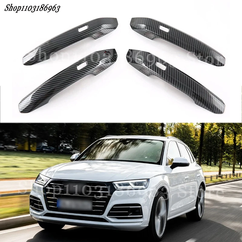 

Gloss Black Door Handle Cover Sticker Trim For Audi Q5 SQ5 A4 2017-2023 car Sticker Car-Styling Accessories Cover Auto Parts