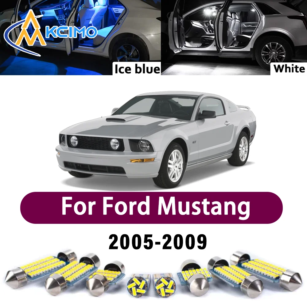 

Error Free LED Interior Light Kit for Ford Mustang 2005-2009 Premium Bright Dome Trunk Mirror Reading Lamps Canbus