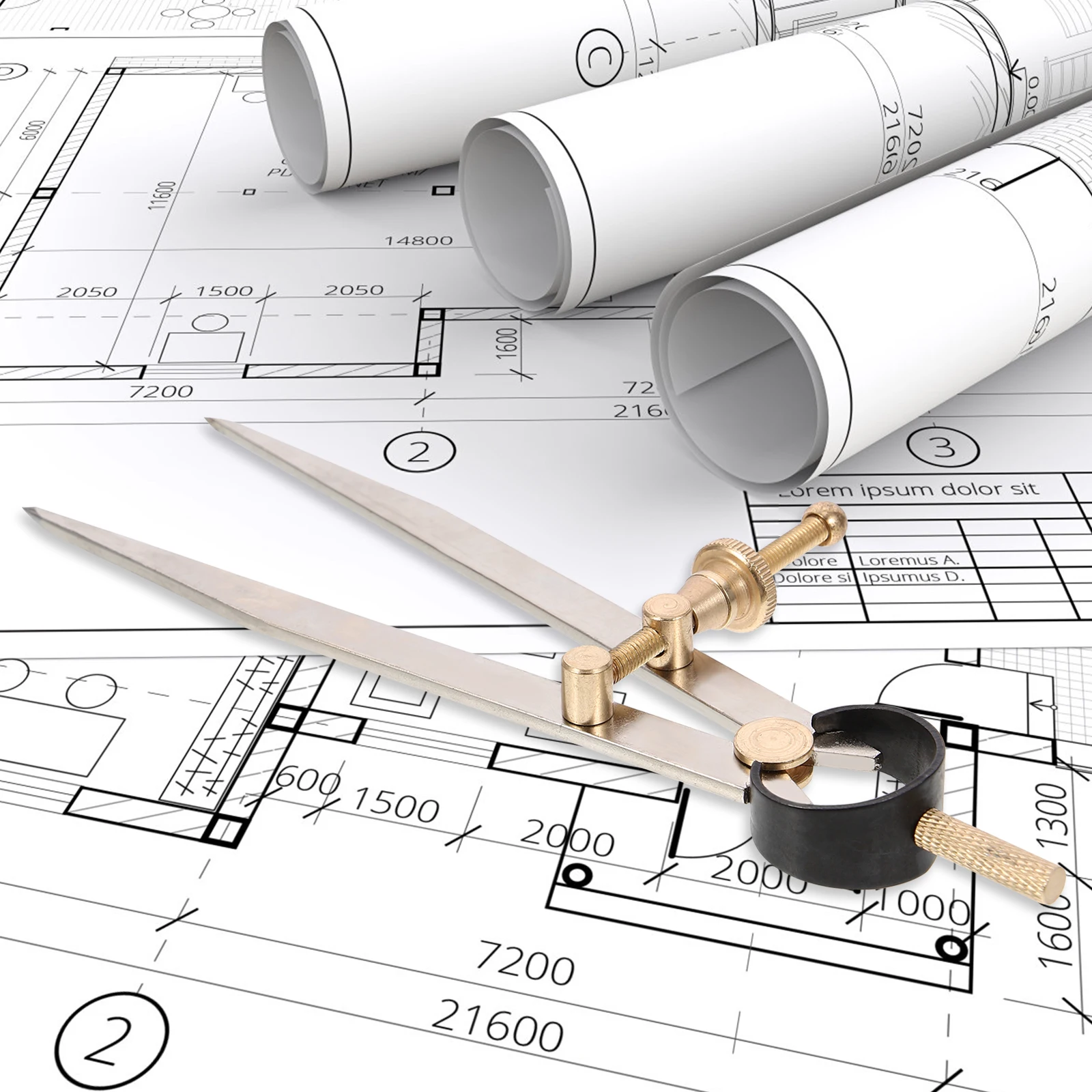 

2Pcs Leathercraft Compass Carbon Steel Marking Gauges Portable Scribing Tools for DIY Craft Sewing Handmade Furniture